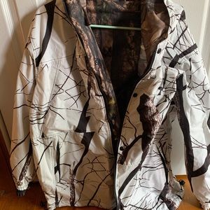 Mens Master Sportsman Rugged Outdoor Reversible Camouflage Jacket ~ L
